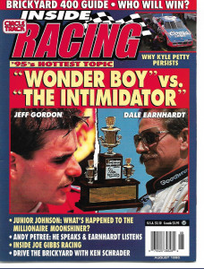 INSIDE RACING 1995 AUG - KYLE PETTY, GORDON V EARNHARDT, JOHNSON, PETREE, GIBBS